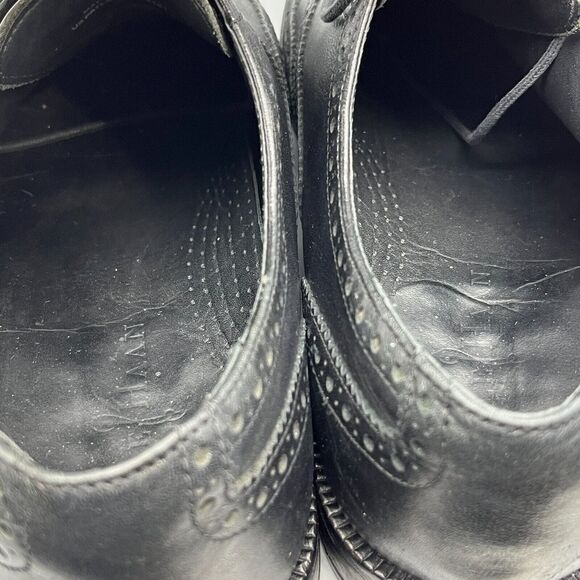 Cole Haan Shoes Mens 11 Black Leather Modern Classics Wingtip Oxfords Business - Picture 4 of 13